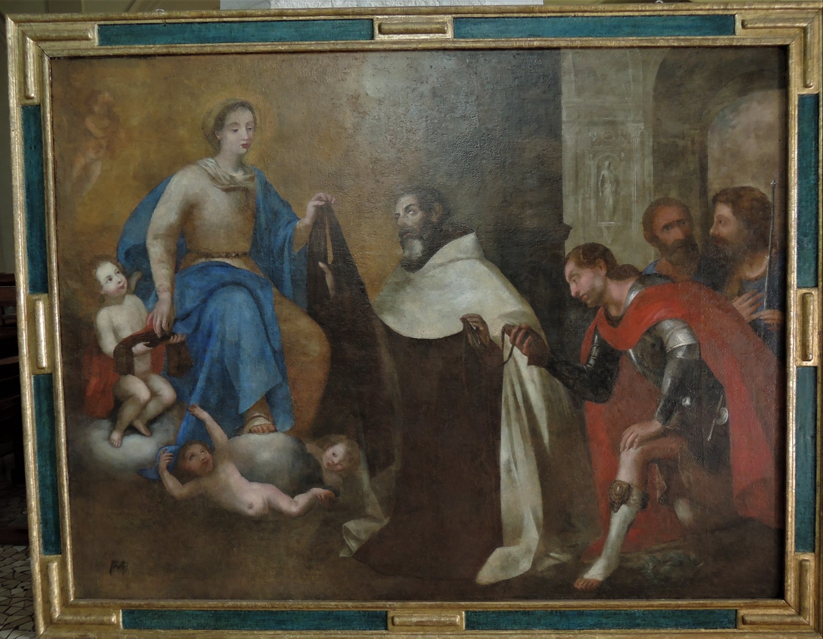 San Simone Stock riceve lo scapolare dalla Madonna